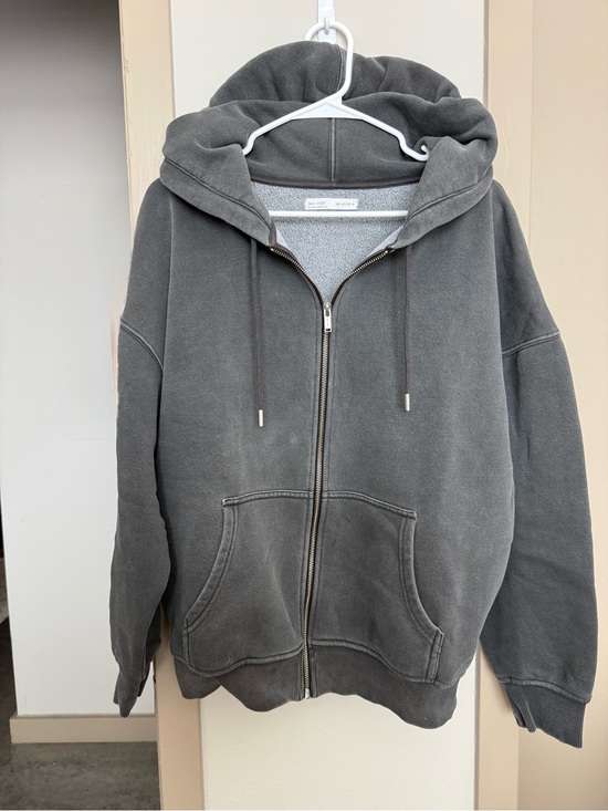 OAK + FORT Sweaters - OAK + FORT Women's Charcoal Zip-Up Hoodie Oversized